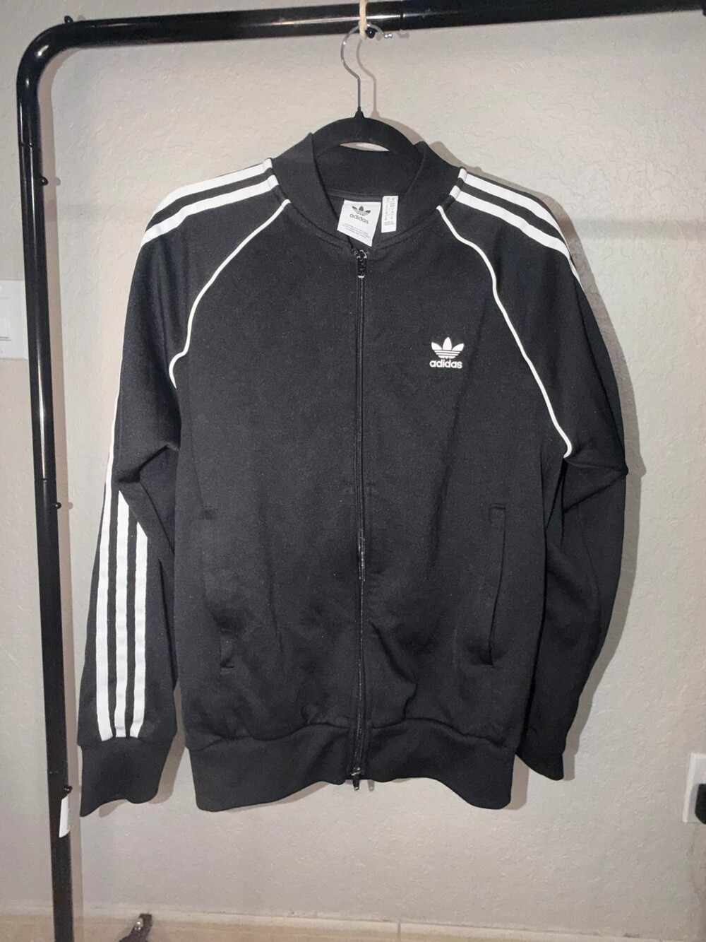 adidas Originals Black 3-Stripes Track Jacket Women’s M